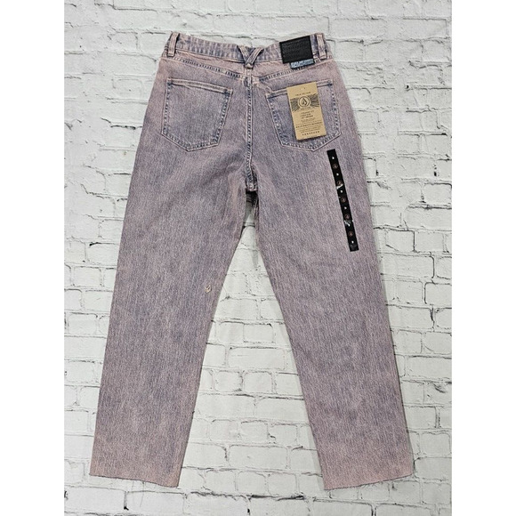 Volcom Stoned Straight High Rise Straight Leg Light Wash Jeans WOMENS SZ 28X27 - Picture 3 of 8